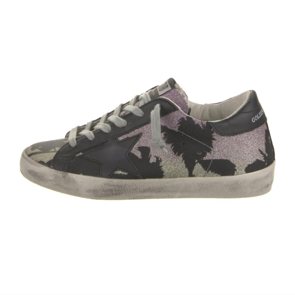 Golden Goose Superstar Sneakers Size 6 / IT 36 (Low Top; Black Glitter)